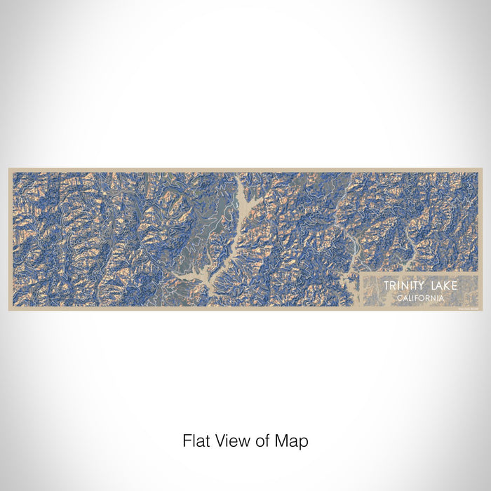 Flat View of Map Custom Trinity Lake California Map Enamel Mug in Afternoon