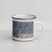 Right View Custom Trinity Lake California Map Enamel Mug in Afternoon