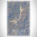 Trinity Lake California Map Print Portrait Orientation in Afternoon Style With Shaded Background