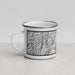 Left View Custom Trinity Lake California Map Enamel Mug in Classic