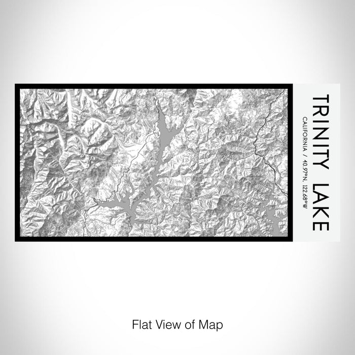Rendered View of Trinity Lake California Map on 17oz Stainless Steel Insulated Bottle with printed classic style map
