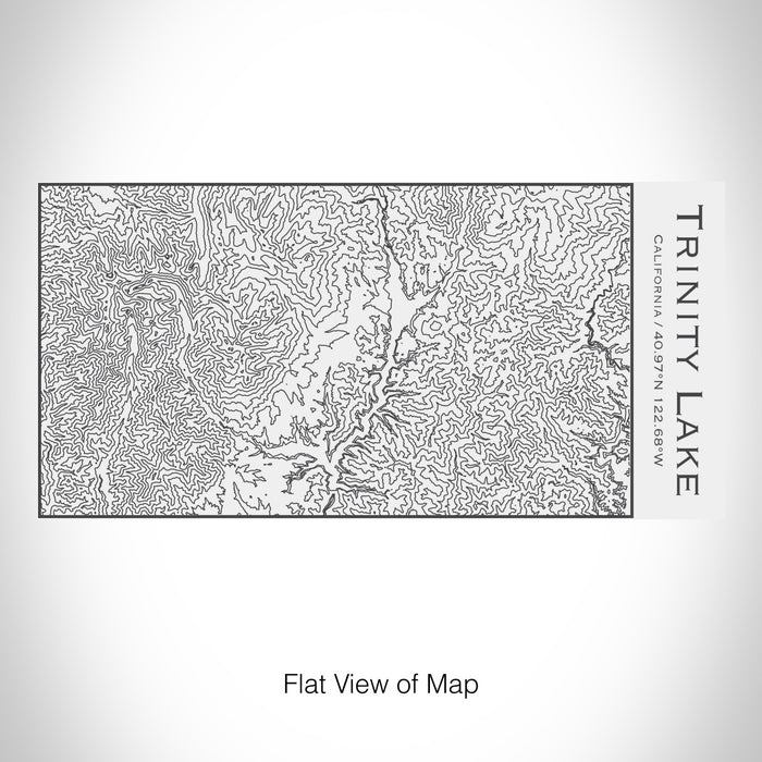 Rendered View of Trinity Lake California Map on 17oz Stainless Steel Insulated Cola Bottle in White
