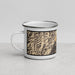 Left View Custom Trinity Lake California Map Enamel Mug in Ember