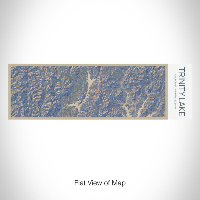 Rendered View of Trinity Lake California Map on 10oz Stainless Steel Insulated Cup in Afternoon with Sliding Lid