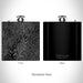 Rendered View of Trinity Lake California Map on 6oz Stainless Steel Flask in Black