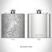 Rendered View of Trinity Lake California Map on 6oz Stainless Steel Flask