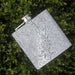 Trinity Lake California Custom City Map Inscription Coordinates on 6oz Stainless Steel Flask in White