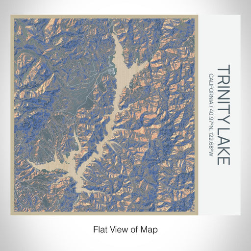 Rendered View of Trinity Lake California Map on 17oz Stainless Steel Insulated Tumbler in Afternoon Map Style