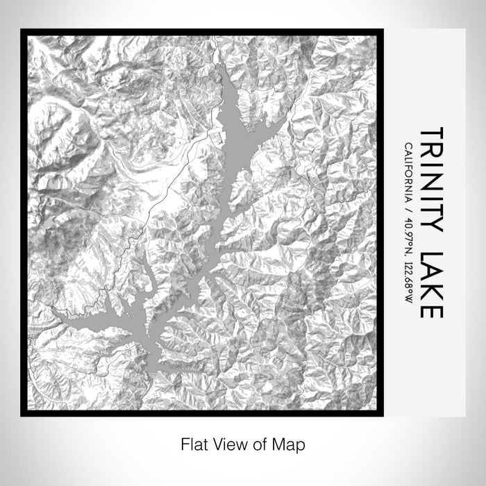 Rendered View of Trinity Lake California Map on 17oz Stainless Steel Insulated Tumbler in Classic Map Style