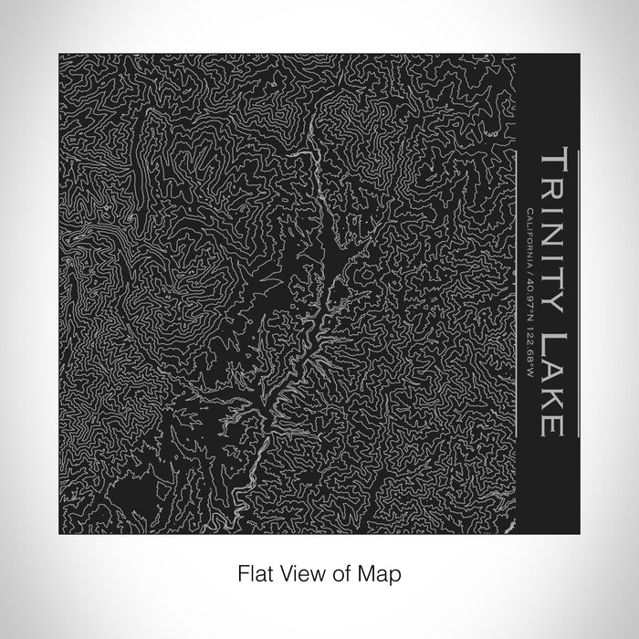 Rendered View of Trinity Lake California Map on 17oz Stainless Steel Insulated Tumbler in Black