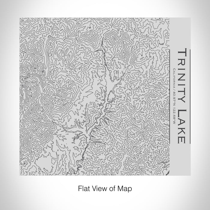 Rendered View of Trinity Lake California Map on 17oz Stainless Steel Insulated Tumbler