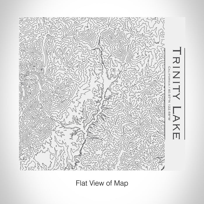 Rendered View of Trinity Lake California Map on 17oz Stainless Steel Insulated Tumbler in White