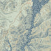 Trinity Lake California Map Print in Woodblock Style Zoomed In Close Up Showing Details