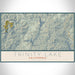 Trinity Lake California Map Print Landscape Orientation in Woodblock Style With Shaded Background