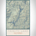 Trinity Lake California Map Print Portrait Orientation in Woodblock Style With Shaded Background