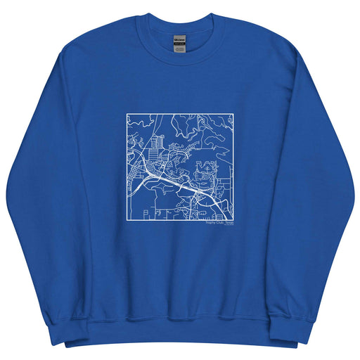Trophy Club Texas  Map Unisex Crewneck Sweater with City inscription in Royal Blue