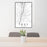 24x36 Troy New York Map Print Portrait Orientation in Classic Style Behind 2 Chairs Table and Potted Plant