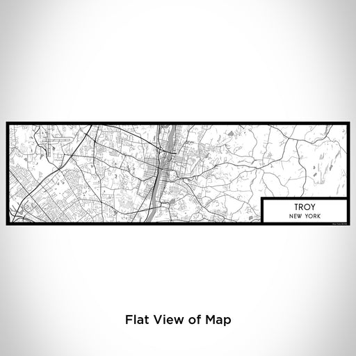 Flat View of Map Custom Troy New York Map Enamel Mug in Classic