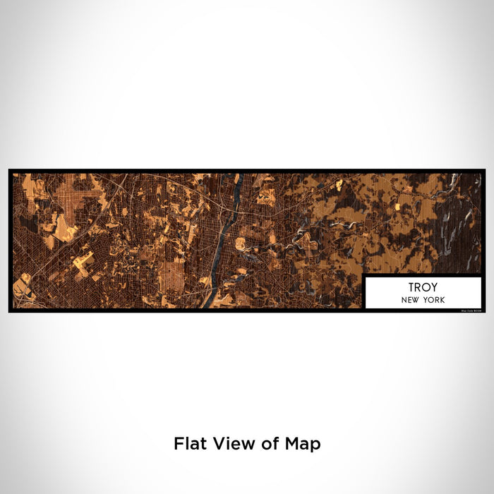 Flat View of Map Custom Troy New York Map Enamel Mug in Ember