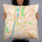 Person holding 22x22 Custom Troy New York Map Throw Pillow in Watercolor