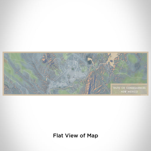 Flat View of Map Custom Truth or Consequences New Mexico Map Enamel Mug in Afternoon