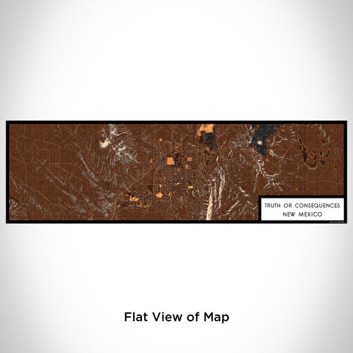 Flat View of Map Custom Truth or Consequences New Mexico Map Enamel Mug in Ember