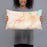 Person holding 20x12 Custom Truth or Consequences New Mexico Map Throw Pillow in Watercolor
