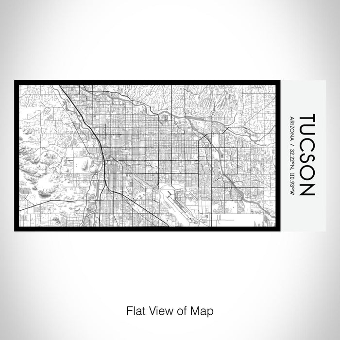 Rendered View of Tucson Arizona Map on 17oz Stainless Steel Insulated Bottle with printed classic style map