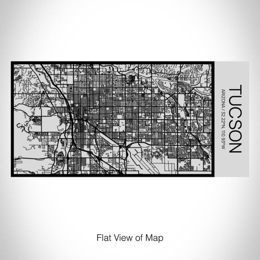 Rendered View of Tucson Arizona Map on 17oz Stainless Steel Insulated Cola Bottle in Stainless