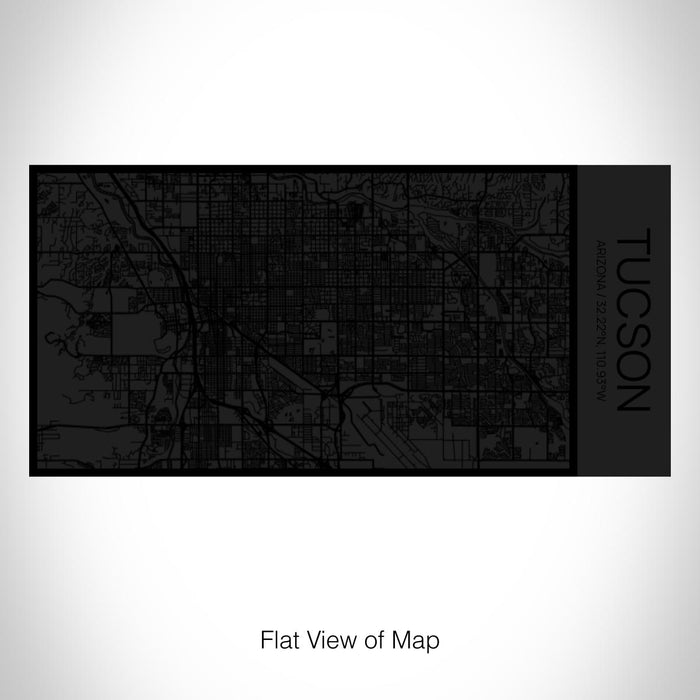 Rendered View of Tucson Arizona Map on 17oz Stainless Steel Insulated Cola Bottle in Stainless in Matte Black