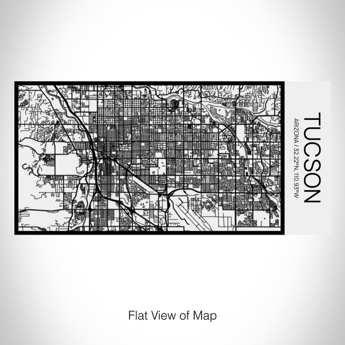 Rendered View of Tucson Arizona Map on 17oz Stainless Steel Insulated Cola Bottle in Stainless in Matte White