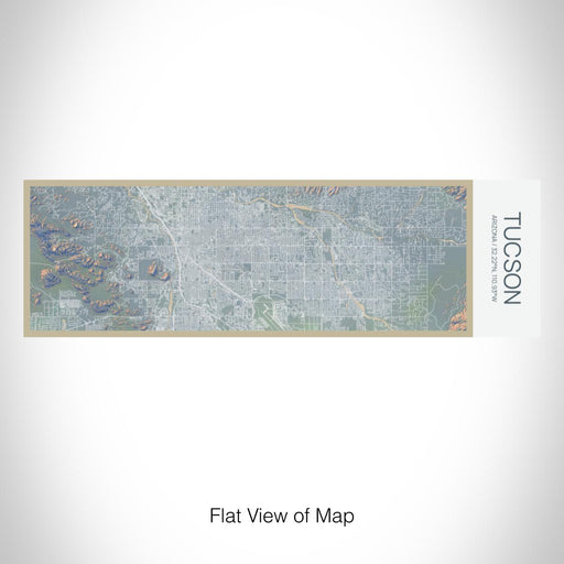 Rendered View of Tucson Arizona Map on 10oz Stainless Steel Insulated Cup in Afternoon with Sliding Lid