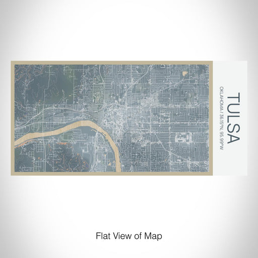 Rendered View of Tulsa Oklahoma Map on 17oz Stainless Steel Insulated Bottle with printed afternoon style map