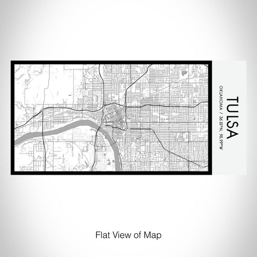 Rendered View of Tulsa Oklahoma Map on 17oz Stainless Steel Insulated Bottle with printed classic style map