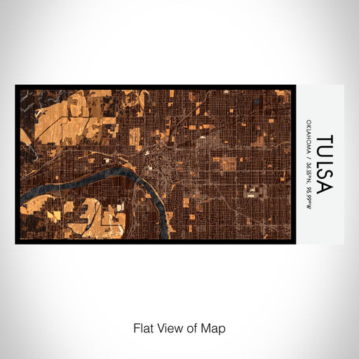 Rendered View of Tulsa Oklahoma Map on 17oz Stainless Steel Insulated Bottle with printed ember style map