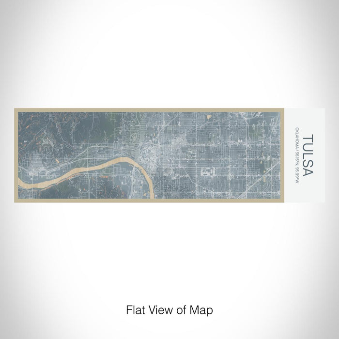 Rendered View of Tulsa Oklahoma Map on 10oz Stainless Steel Insulated Cup in Afternoon with Sliding Lid