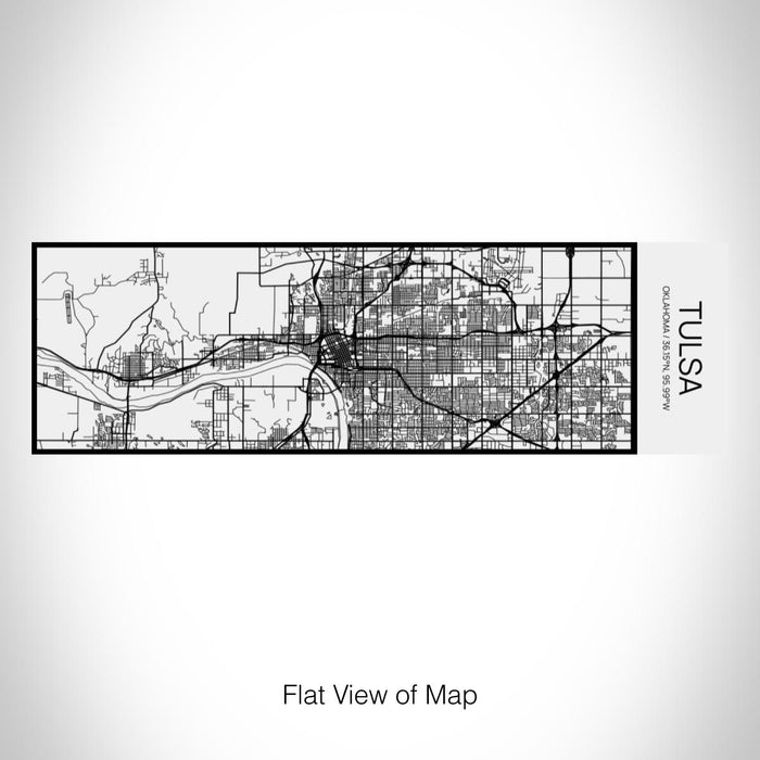 Rendered View of Tulsa Oklahoma Map on 10oz Stainless Steel Insulated Cup in Matte White with Sliding Lid