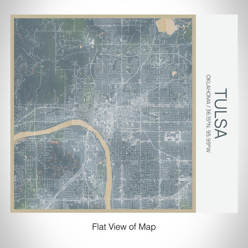 Rendered View of Tulsa Oklahoma Map on 17oz Stainless Steel Insulated Tumbler in Afternoon Map Style