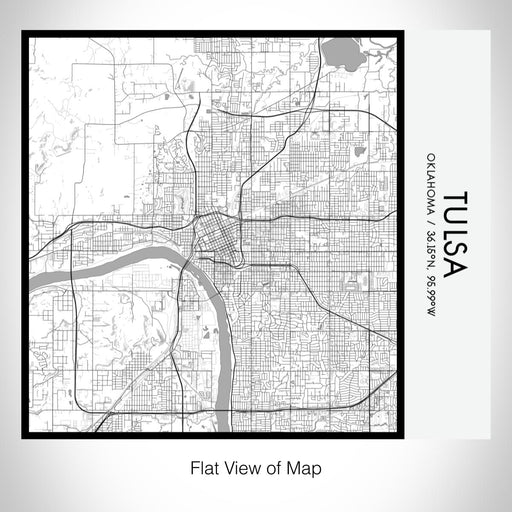 Rendered View of Tulsa Oklahoma Map on 17oz Stainless Steel Insulated Tumbler in Classic Map Style