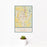 12x18 Tupelo Mississippi Map Print Portrait Orientation in Woodblock Style With Small Cactus Plant in White Planter