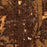Tupelo Mississippi Map Print in Ember Style Zoomed In Close Up Showing Details