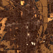 Tupelo Mississippi Map Print in Ember Style Zoomed In Close Up Showing Details