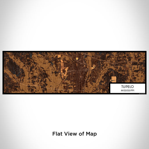 Flat View of Map Custom Tupelo Mississippi Map Enamel Mug in Ember