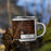 Right View Custom Tupelo Mississippi Map Enamel Mug in Ember on Grass With Trees in Background