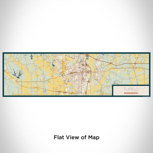 Flat View of Map Custom Tupelo Mississippi Map Enamel Mug in Woodblock