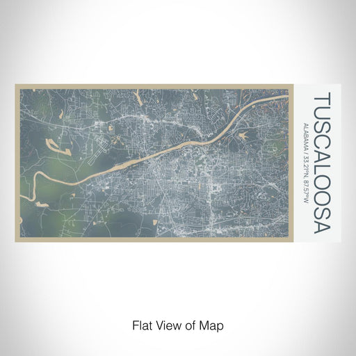 Rendered View of Tuscaloosa Alabama Map on 17oz Stainless Steel Insulated Bottle with printed afternoon style map