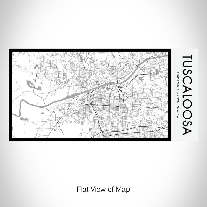 Rendered View of Tuscaloosa Alabama Map on 17oz Stainless Steel Insulated Bottle with printed classic style map