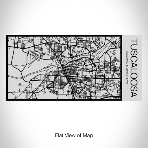 Rendered View of Tuscaloosa Alabama Map on 17oz Stainless Steel Insulated Cola Bottle in Stainless