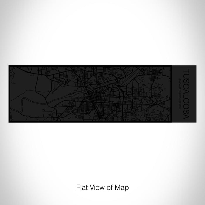 Rendered View of Tuscaloosa Alabama Map on 10oz Stainless Steel Insulated Cup in Matte Black with Sliding Lid