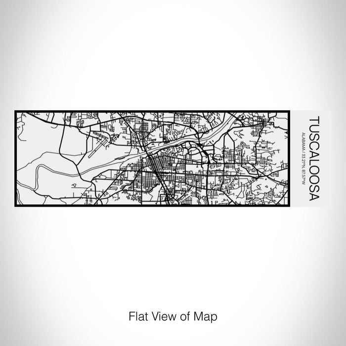 Rendered View of Tuscaloosa Alabama Map on 10oz Stainless Steel Insulated Cup in Matte White with Sliding Lid